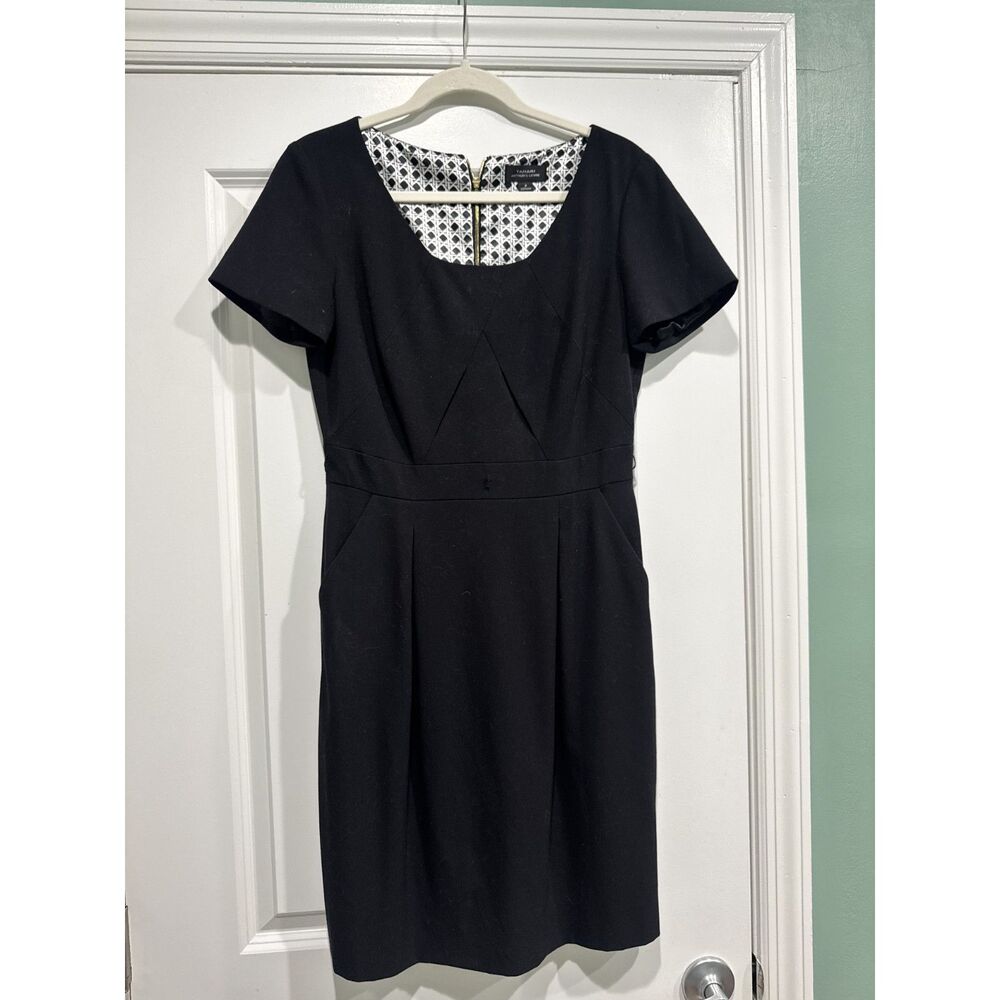 Black Tahari work dress - medium midi